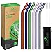 Reusable Glass Drinking Straws,Set of 6,Shatter Resistant,Non-Toxic & Hypoallergenic,Eco Friendly Straws For use with Cold & Hot Drinks,A Family Multi-Color 6 Pack That Can Replace All Plastic Straws