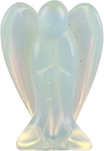 Garosa Estatua de cristal con forma de ángel curativo de chakras, reiki, adorno de piedra curativa, regalo de ángel para escritorio y decoración del disponible en Yaxa Guatemala