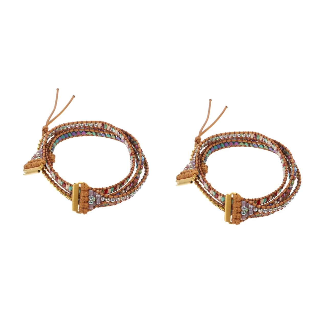 2 Piezas Correa Reloj Grande con Cuentas de Cristal Natural Diseño Corazón Pulsera Ligera Cómoda y Duradera para Mujer