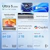 HP 17.3" Touchscreen Business Copilot AI Laptop, Intel Core Ultra 5 225U, 32GB DDR5 RAM, 2TB SSD, Wi-Fi 6, Win11 Home, Backlit Keyboard &Numeric Keypad, Webcam, Fingerprint Reader, Battery Fast charge 4
