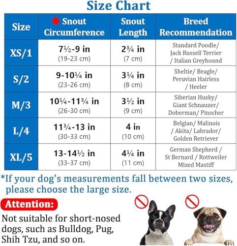 Image of Woofy Dogs Muzzle /Mouth Cover for Anti Biting Dog - Adjustable Pet Safety Strap Plastic Muzzle Cum Mouth Cover /Basket Cage (X-Large)