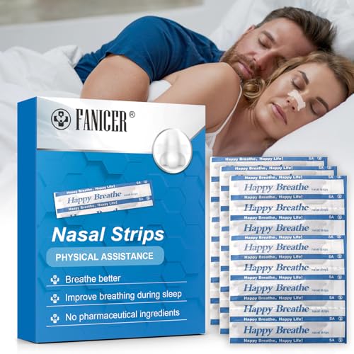 50 PCS Tiras Nasales contra los Ronquidos, Tiras Nasales Transparentes, Tiritas Nariz Respirar, Tiras Nasales Para Respirar Dormir, Tiras Respiratorias Para una Mejor Respiración Nasal