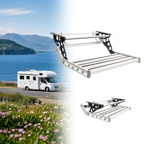 Escaleras Plegables Aleación Aluminio Para Autocaravanas Taburete Autocaravana Escalones Fácil Sacar
