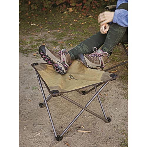 Bolderton Heritage Camp Chair Foot Stool, Folding, Collapsible, Portable, Small Footrest, Brown #TOP1
