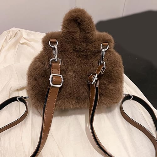 Mochila de peluche escolar para viajes diarios y tardes de compras 6