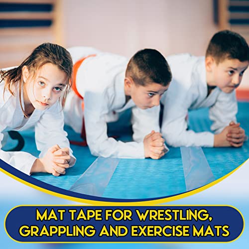 Outus 4'' X 1574'' Wrestling Mat Tape Gymnastic Floor Mat Clear Tape Pvc Floor Tape For Wrestling Grappling Mma Exercise Mats And Floor #TOP1