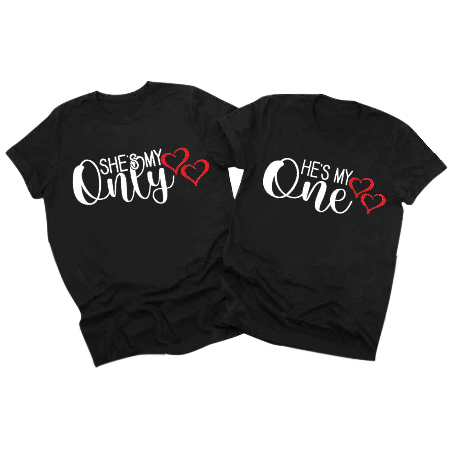 Cokbyavla Tshirt Couples Matching Outfit,Matching His and Hers Valentine's Day Pajamas His and Her Valentine Shirts Couples Hoodies for Him and Her Personalized Hoodie Th(Women,12Black,XXL)