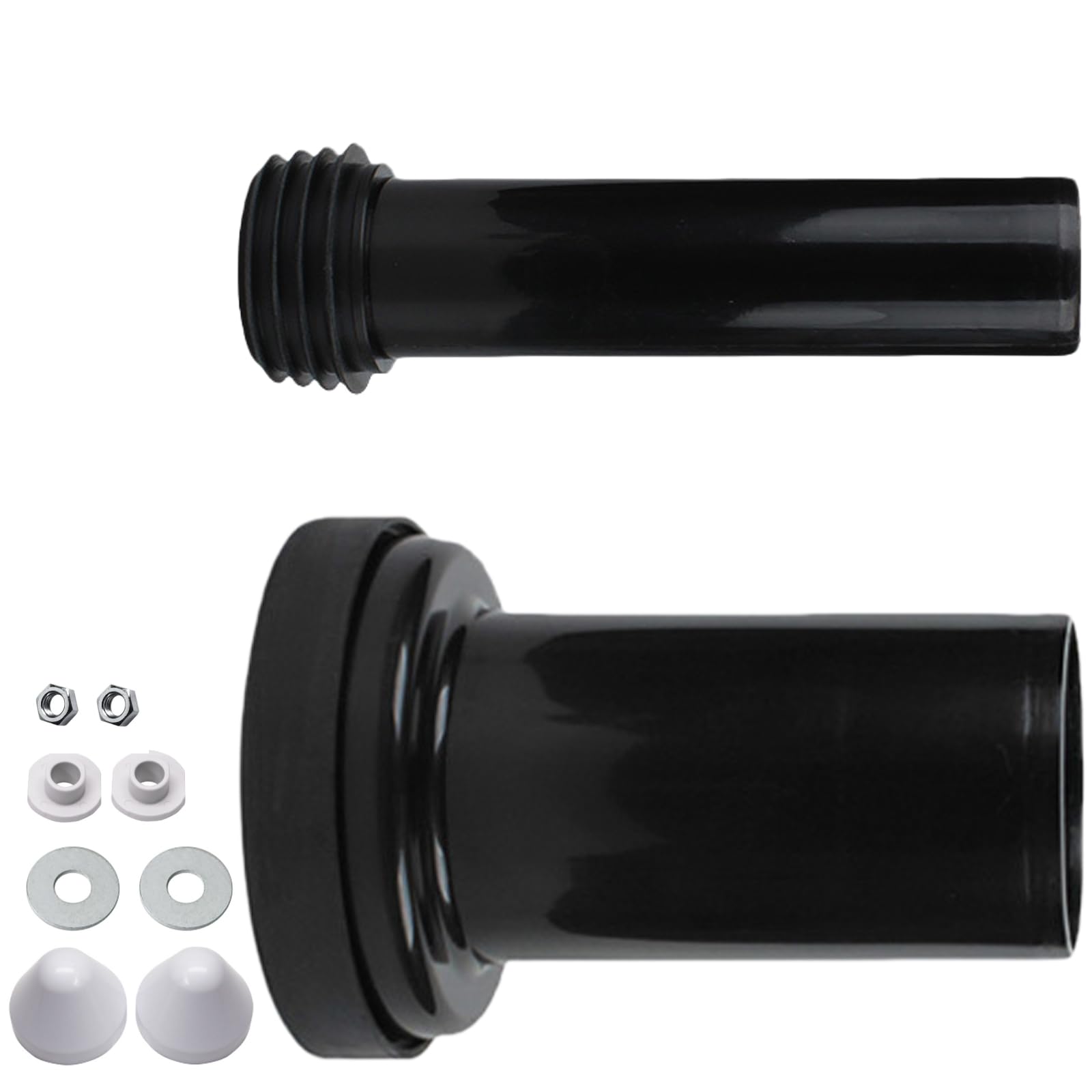 Juego de conexión para inodoro de pared, diámetro de tubo de polietileno 90/110, longitud 180 mm, con doble junta especial, accesorios de montaje, compatible con Geberit 152.426.46.1