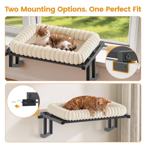 Cat Window Perch, 24" Large Hammock for Inside Sill, Dual-Mount - Image 2