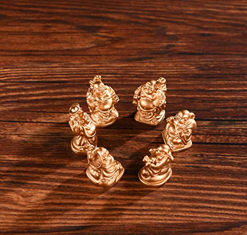 Figuras Decorativas Mini Buddha Dorado Set 6 Pzs miniatura 5