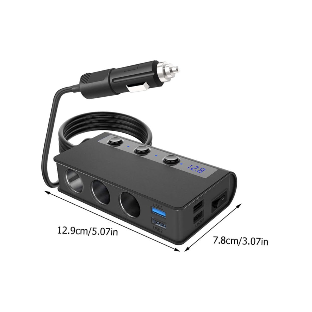 Tofficu 180w Cargador De Coche Divisor De De USB para Cargador De Teléfono De De Corriente para Coche Compatible