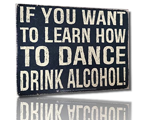 AMERICAN WIT - Funny Bar Quote Wine Alcohol Metal Tin