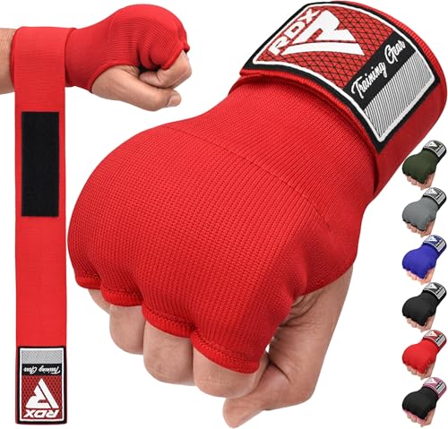 RDX Gel Innenhandschuhe Boxen MMA Muay Thai Training, Elastisch Boxbandagen 100cm Lang Handgelenkbandagen, Kampfsport Sparring Handbandagen Inner Boxing Gloves Punchingbälle Punchinghandschuhe