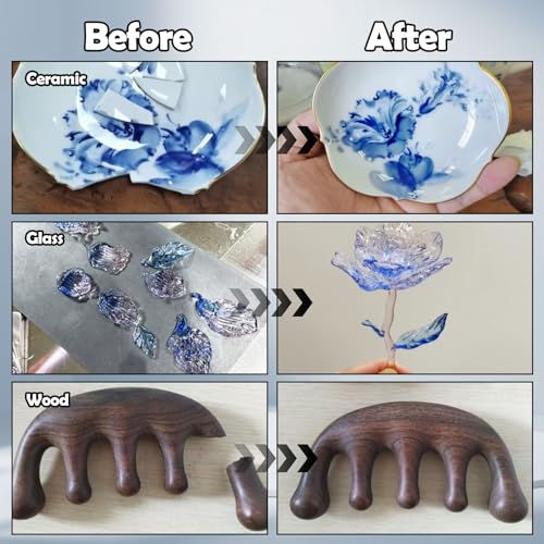 Image of Epoxy Glue - 125+125g Quick Cure 5 Minute Epoxy Adhesive - Super Tough and Durable - Clear 2 Part Epoxy Glue for Repairing Hard Plastics, Metals, Ceramics, Wood, Etc