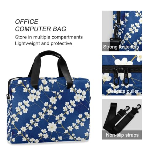 Bolso para Laptop 15.6" Bolsa Cruzada con Asa Azul miniatura 6