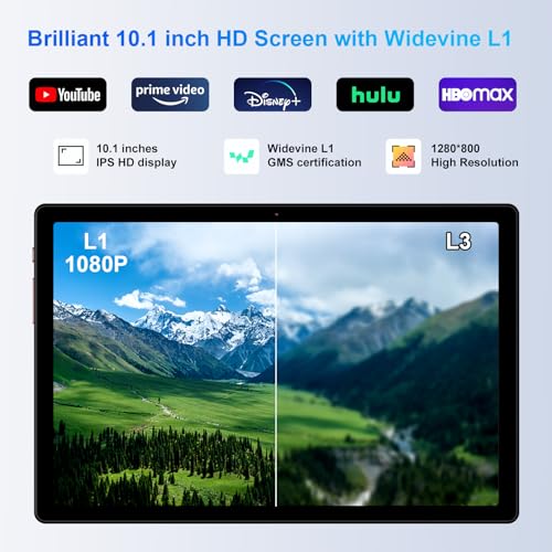 Image of 2026 Tablet 10 Inch Android 14 Tablets with Keyboard, 22GB RAM 128GB ROM, Widevine L1, Octa-Core, 8000mAh Battery, 5G Wifi, HD IPS Display, TF 1TB, GPS, Mouse, Case, Split Screen, Metal Body -Gold
