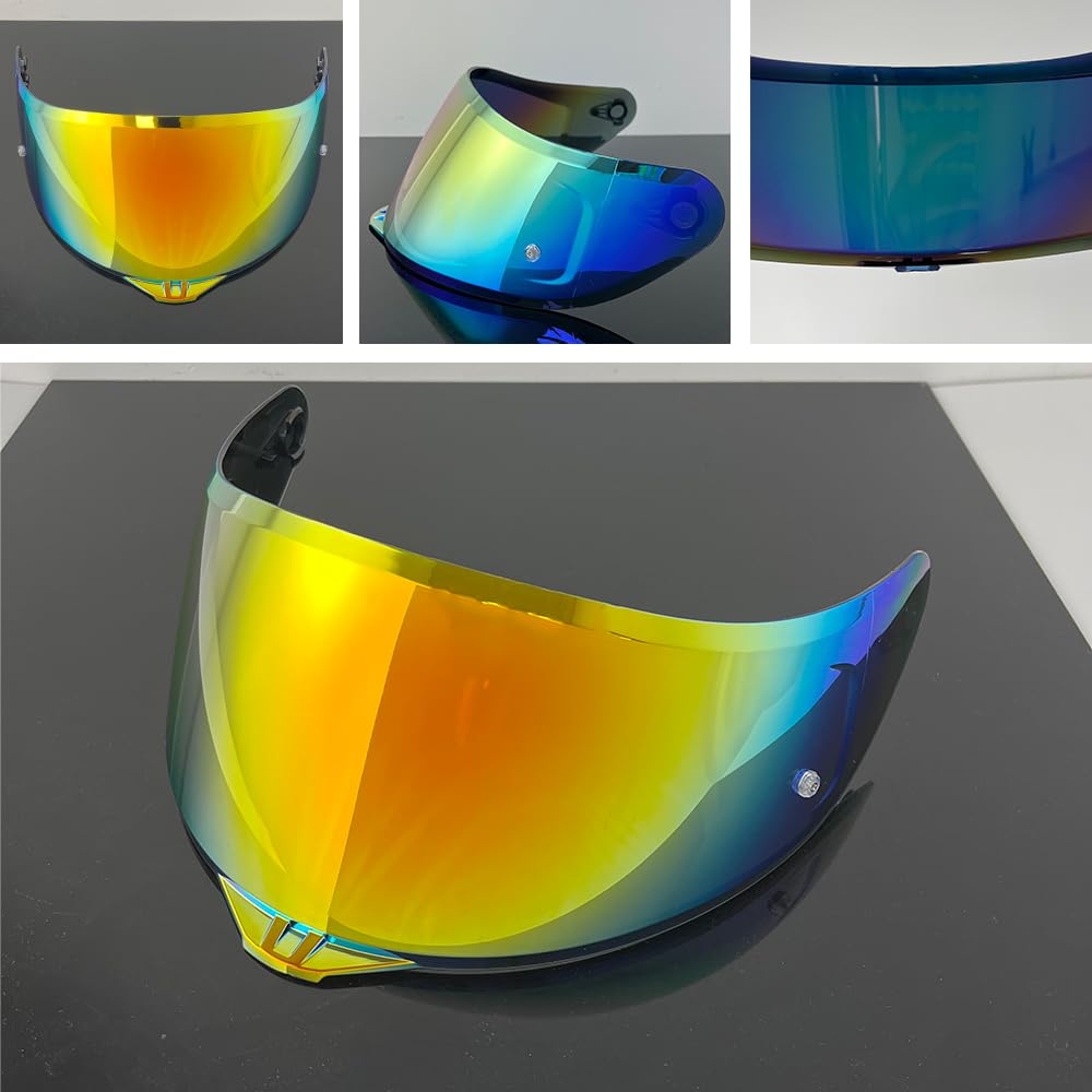 ANSUNDA k5 Helmet Visor Replacement,Tinted Motorcycle Helmet Face Shield Windshield Lens for AGV K5 Helmet (Revo Gradient Red)