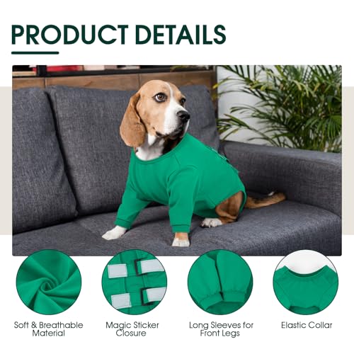 Image of Kuoser Dog Surgery Suit Female Spay, Dog Recovery Sleeves for Front Legs, Prevent Licking Recovery Suit for Dogs, Pet Surgical Suit Doggie Onesie, Puppy Elbow Protector for Leg Injuries and Joint Pain