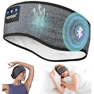 5.4, TOPOINT Sports Headband Earphones Sleeping Bluetooth Wireless with USB C for Women Men Sports Gifts Workout Jogging Yoga Insomnia Air Travel Meditation