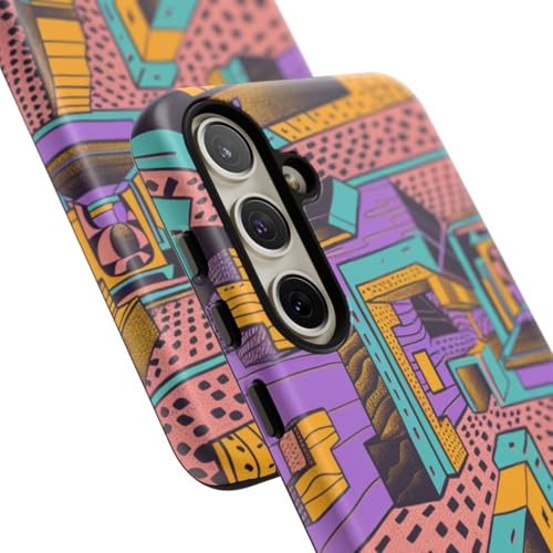 Coque Samsung S24 Plus antichoc mate et design géométrique rose - 2