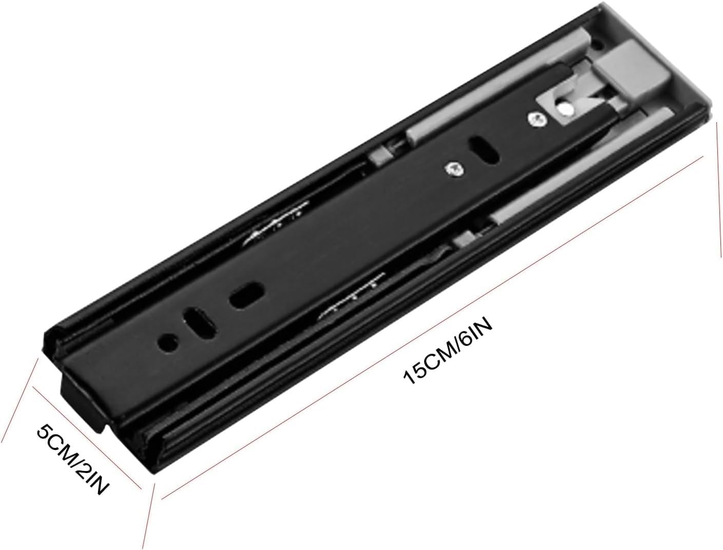Heavy Duty Full Extension Drawer Slides, Soft Close Side Mount Slides for Cabinet & Workshop, 1 Pair Drawer Rail 100lb Load Capacity, Easy Install Drawer Tracks(15CM/6IN)