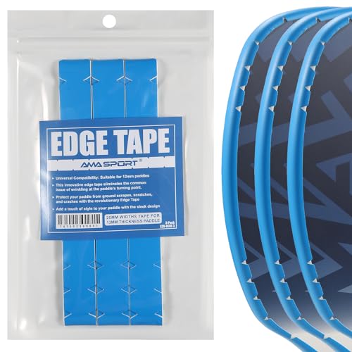 PICKLETECH Pickleball Paddle Protection Tape Blue - Paddle Head Edge Guard - Racket Edge Protection Tape -Fit Perfectly Curved Edge -No Wrinkling Pizzazz Contrasty colors