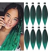 LILYKA SHOW 8 Packs 26 Inch Pre Stretched Ombre Braiding Hair Synthetic Fiber Braiding Hair for W...