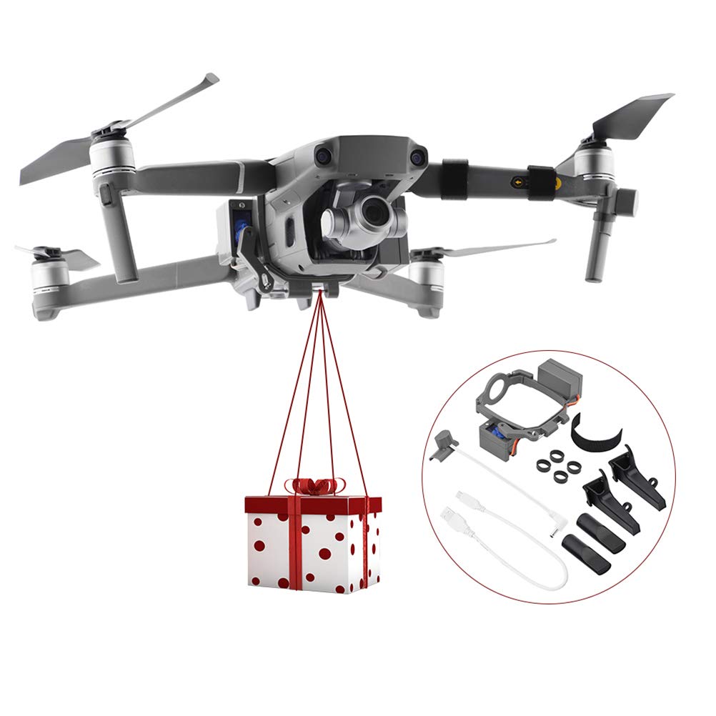 Generic Lanzador de Drones Compatible con 2 Pro Zoom Dispositivo Ligero de Caída de Aire para Carga útil de Liberación de Cebo de Pesca, Carga USB para Actividades Al Aire Libre (como se Muestra)