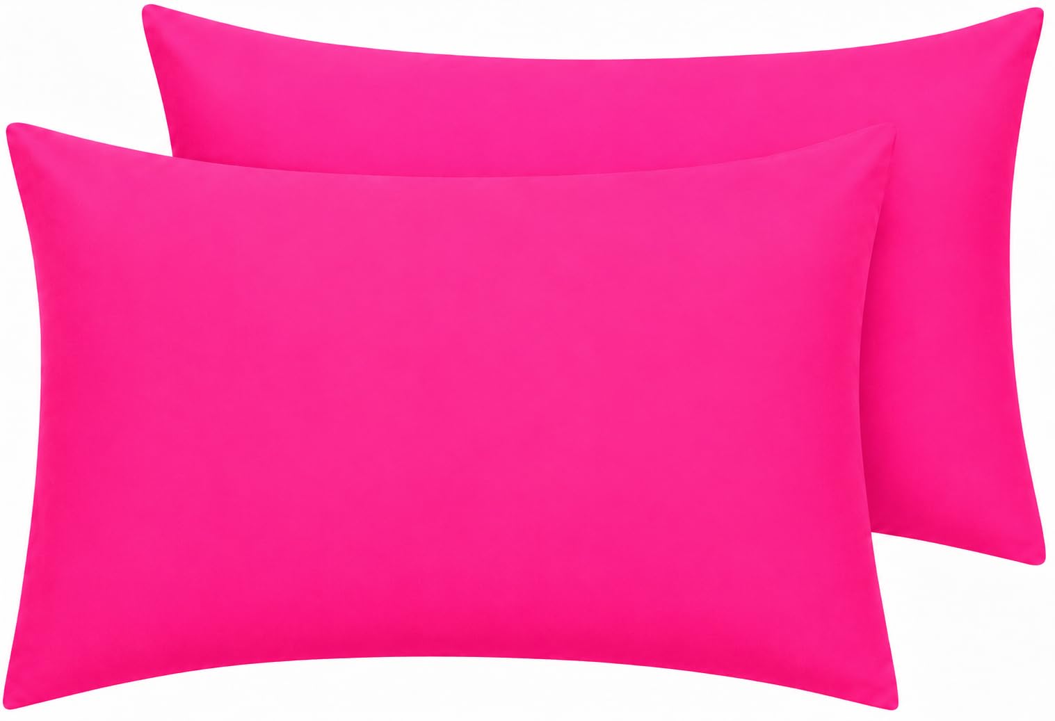 NIGHTZONE Pillowcase Pack of 2 Housewife Luxury Percale Pillowcase 50x75cm 100% Polycotton Plain Dyed Pillow Cases (50 x 75 cm, Fuchsia)