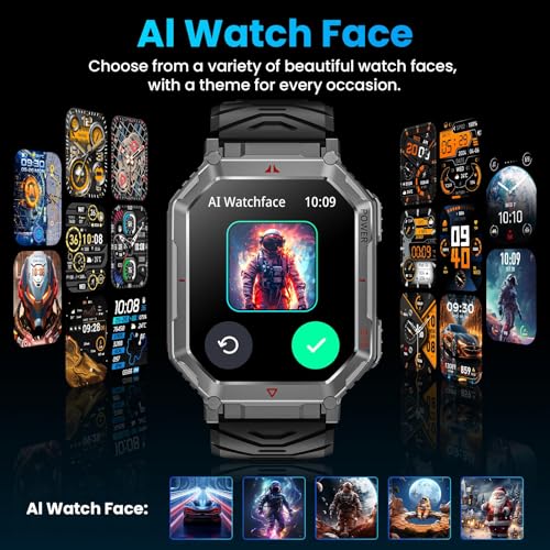 Image of GPS Military Smart Watch for Men，GPT Voice Assistant，Smartwatch with LED Flashlight，2.01 inch HD Display Bluetooth Call，Fitness Tracke with Multiple Sports Modes，Compatible with Android & iOS