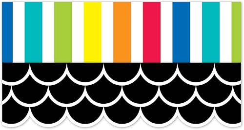 Miniatura 3 de CTP Black Scallops EZ Border para el aula - Borde de tablón de anuncios para aula (prensa creativa de enseñanza 10674)