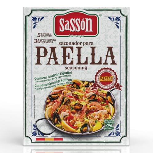 El Mejor Listado de Donde comprar paella - solo los mejores. 42 Sassón Sazonador para Paella Ajo y Pimentón 20g