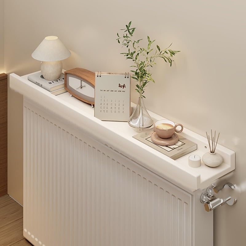 YANGLLYJ Etagere Cache Radiateur, Tablette de Radiateur mit Plaque Épaisse et Support Métallique, Peu Encombrante, Idéale pour Les Salons, Les Chambres et...