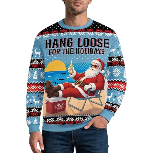 Hang Loose Beach Santa Sweatshirt