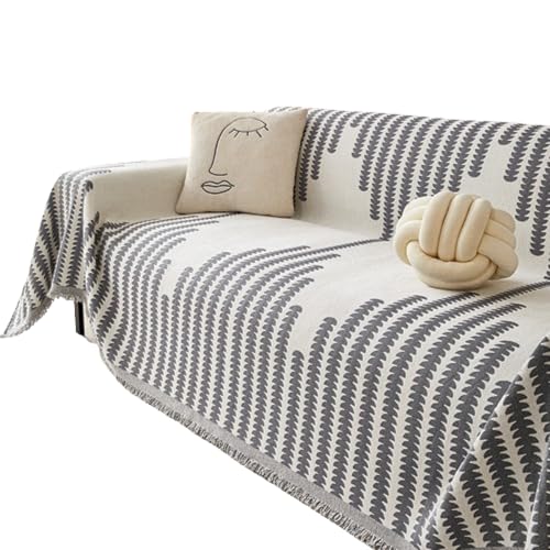 ソファカバー ソファブランケット長方形 猫ひっかき防止カバー 1-3人掛け ソファーカバー フリンジ付き ソファーベッド ブランケット ソファ保護カバー シェニール織のソファカバー 柔らかくて快適 耐傷性と耐摩耗性 素晴らしい仕上がり頑丈で耐久性のある 四