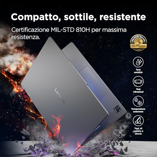 IdeaPad 5 (2 in 1) AI Notebook Copilot+ PC 14", Display Touch WUXGA (1920x1200), Snapdragon X Plus, 16GB RAM, 512GB SSD, Sensore impronta, Windows 11, Digital Pen inclusa - Luna Grey - Notebook - Immagine 2