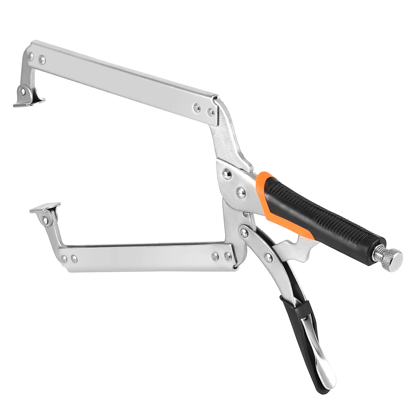 HOIGON 2 morsetti a C da 45,7 cm con cuscinetti girevoli, resistenti pinze per saldatura a C in acciaio al carbonio ad alto tenore di carbonio, set di morsetti per la lavorazione del legno in casa