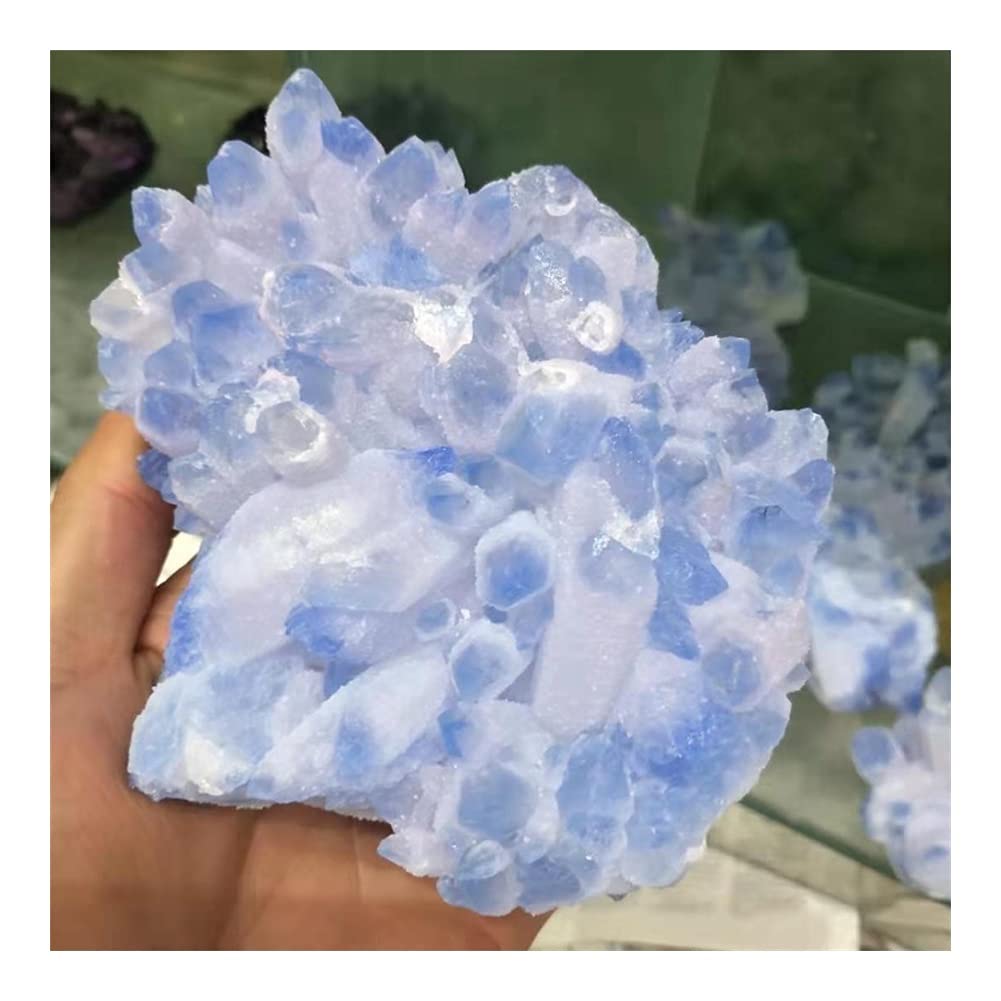 Salud y hogar Natural racimo de cristal azul muestra mineral decoración de la boda acuario