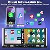 Wireless Apple CarPlay, Single DIN Car Radio, Car Stereo with 6.86 HD IPS Touchscreen, Bluetooth 5.2, Android Auto, Dual USB & Fast Charging, Backup Camera, FM Radio, DSP EQ Audio Subwoofer