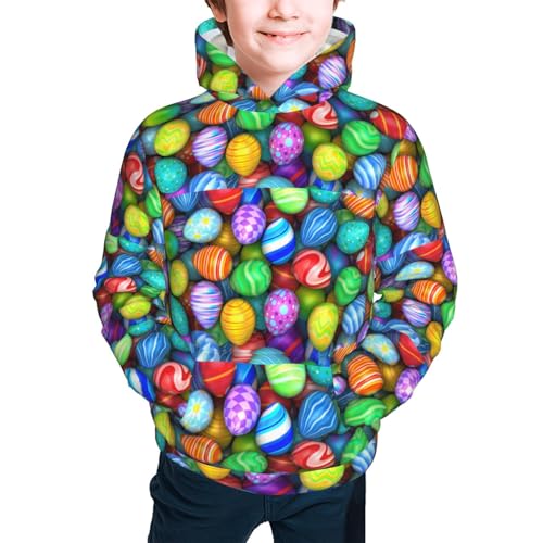 Colorful Easter Eggs1 Kid Hoodies Boys Sweatshirts Girls Pullover with Pocket3