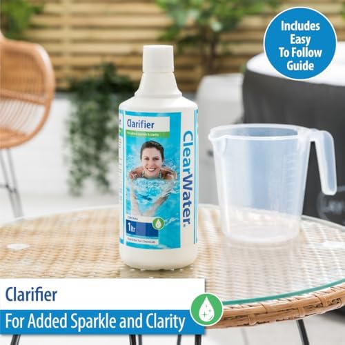 Clearwater Water Clarifier for Hot tub Spa and Swimming Water Treatment for Pristine Crystal Clear Water (1L) | Fast Acting, Fine Dirt, Dead Algae, Skin Cells, Grime, Filter Efficiency, Easy Pour Dosage, Clear Water - View 4