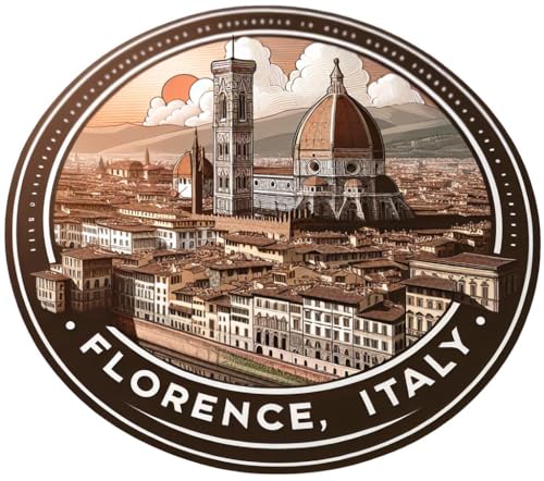 Imán decorativo plano souvenir de Florencia 2 pulgadas miniatura 1