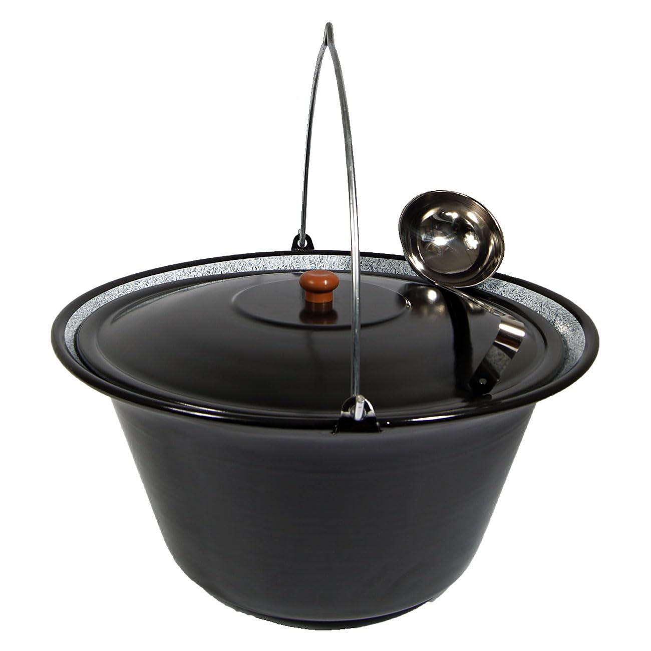 Set Gulaschkessel Gulaschtopf Emaille 30 Liter + Deckel Gratis Schöpflöffel