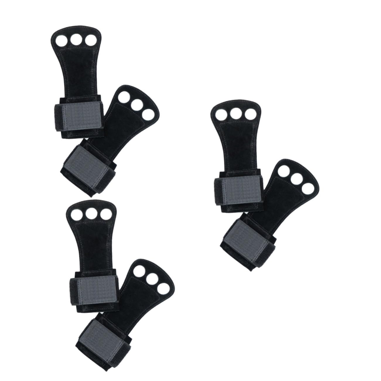 VANZACK 3 Paia Di Guanti Da Sollevamento Pesi in Pelle Guanti Da Allenamento Con Polso Imbottito Pesante Per Palestra Fitness Neri