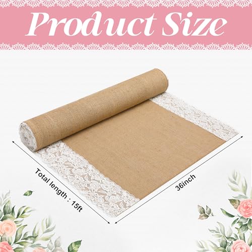 Image of 15Ftx36 in Natural Burlap Wedding Aisle Runner, Jute Weddings Runway Carpet