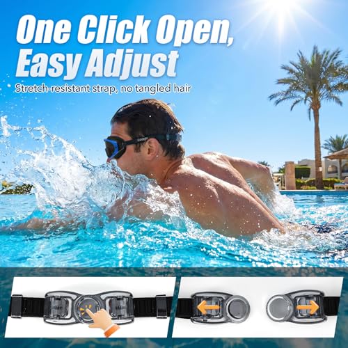 Image of Seago Swim Goggles Adult Youth Anti-Fog Wide Clear View Pool Goggles