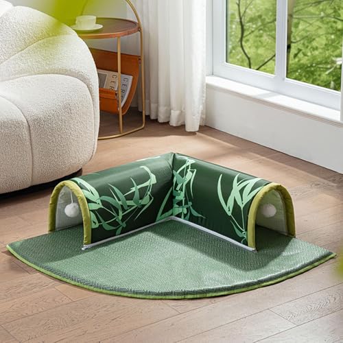Cabaña para jugar con alfombra extraíble contra el estrés animal 3