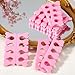 Piriuuo 12 Pcs Sponge Toe Separators for Pedicure, Soft Foam Toe Separators Comfortable Toe Separators for Women Flexible Toe Spacers for Pedicures Toe Dividers for Women Nail Art Pedicure Manicure