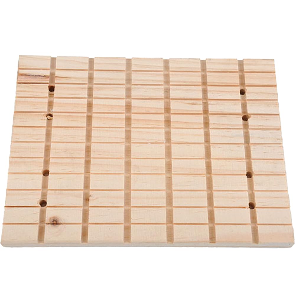 UPKOCH Piastra per Levigatura in Legno Accessorio per Piccoli Animali Domestici Levigatrice per Conigli Topi Grigi Criceti Furetti per Gabbie Materiale Durevole