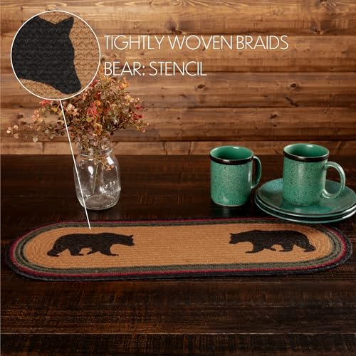 Wyatt-Stenciled-Bear-Jute-Runner-8×24 Wyatt Stenciled Bear Jute Runner 8×24